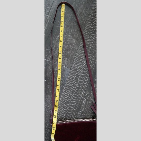 Red Wine Velvet/Microsuede Purse - Picture 11 of 11